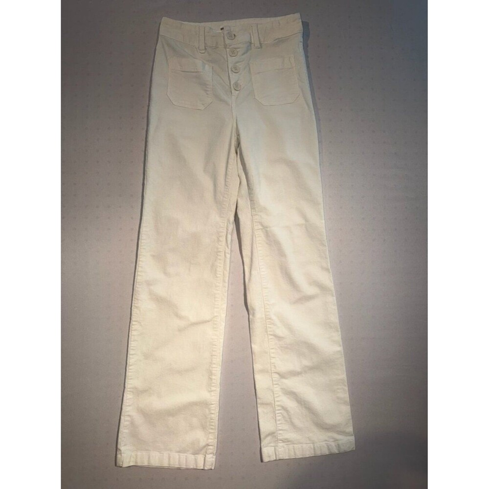 Brownie Y2K-Inspired Corduroy Pants | Cream/Off White | Size EUR 38